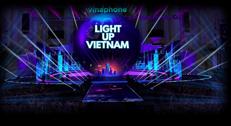 Sân khấu ấn tượng của Light up Việt Nam by VinaPhone