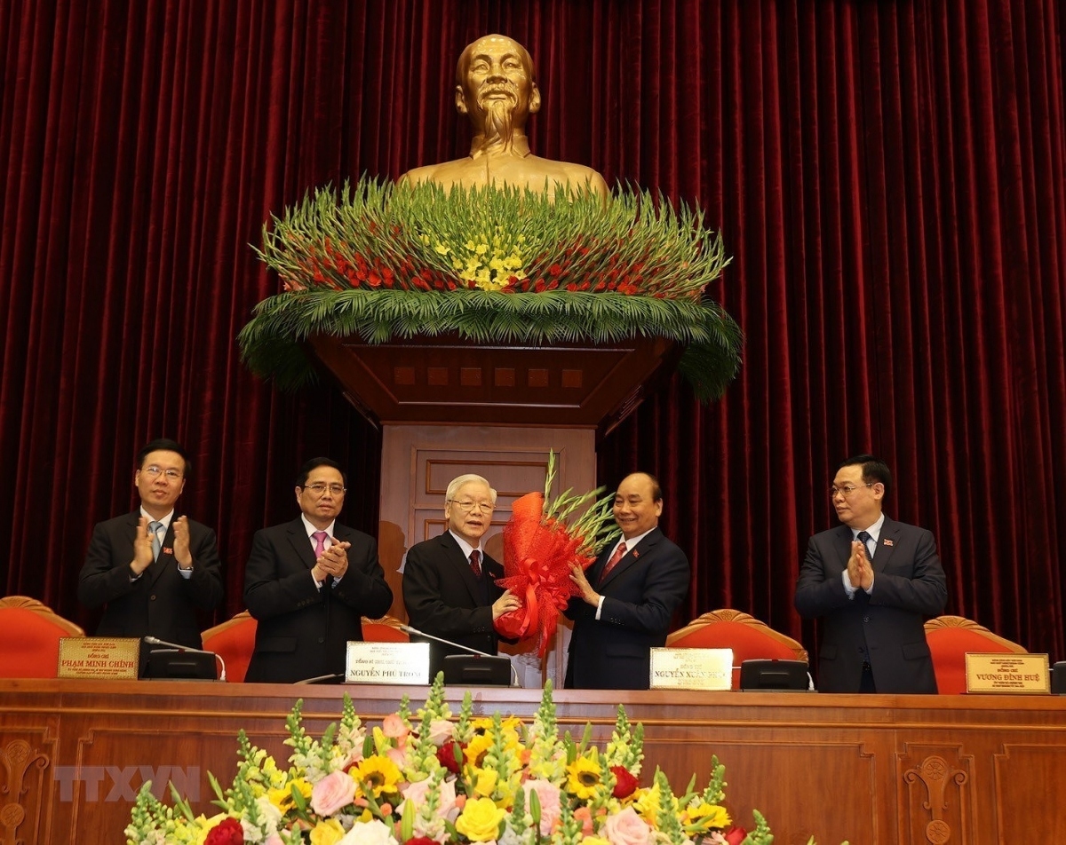 nguyen phu trong re-elected as party general secretary picture 1