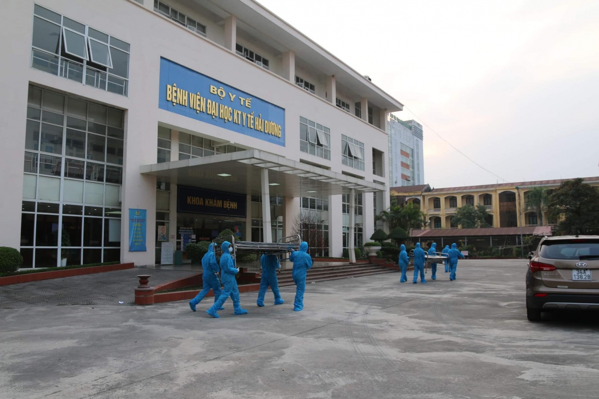 Bệnh viện dã chiến thứ 2 của tỉnh Hải Dương. (Ảnh: Anh Văn)
