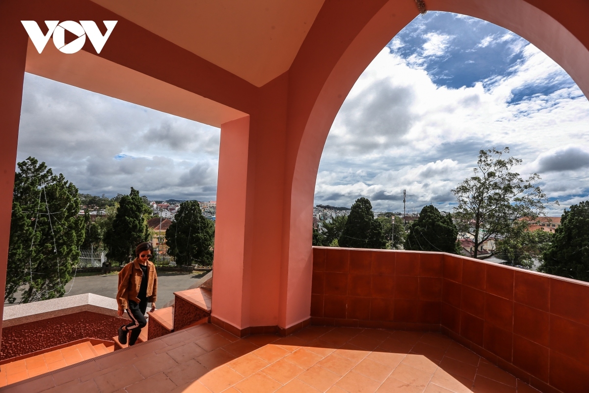 visiting old pink catholic church in da lat city picture 10