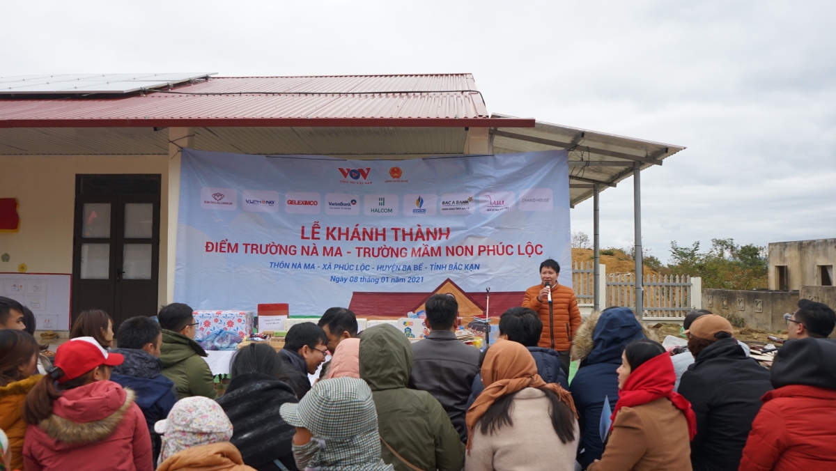 vov va cac don vi tai tro khanh thanh diem truong na ma, huyen ba be bac kan hinh anh 3