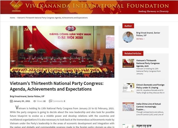 indian researcher highlights vietnam s achievement under party leadership picture 1