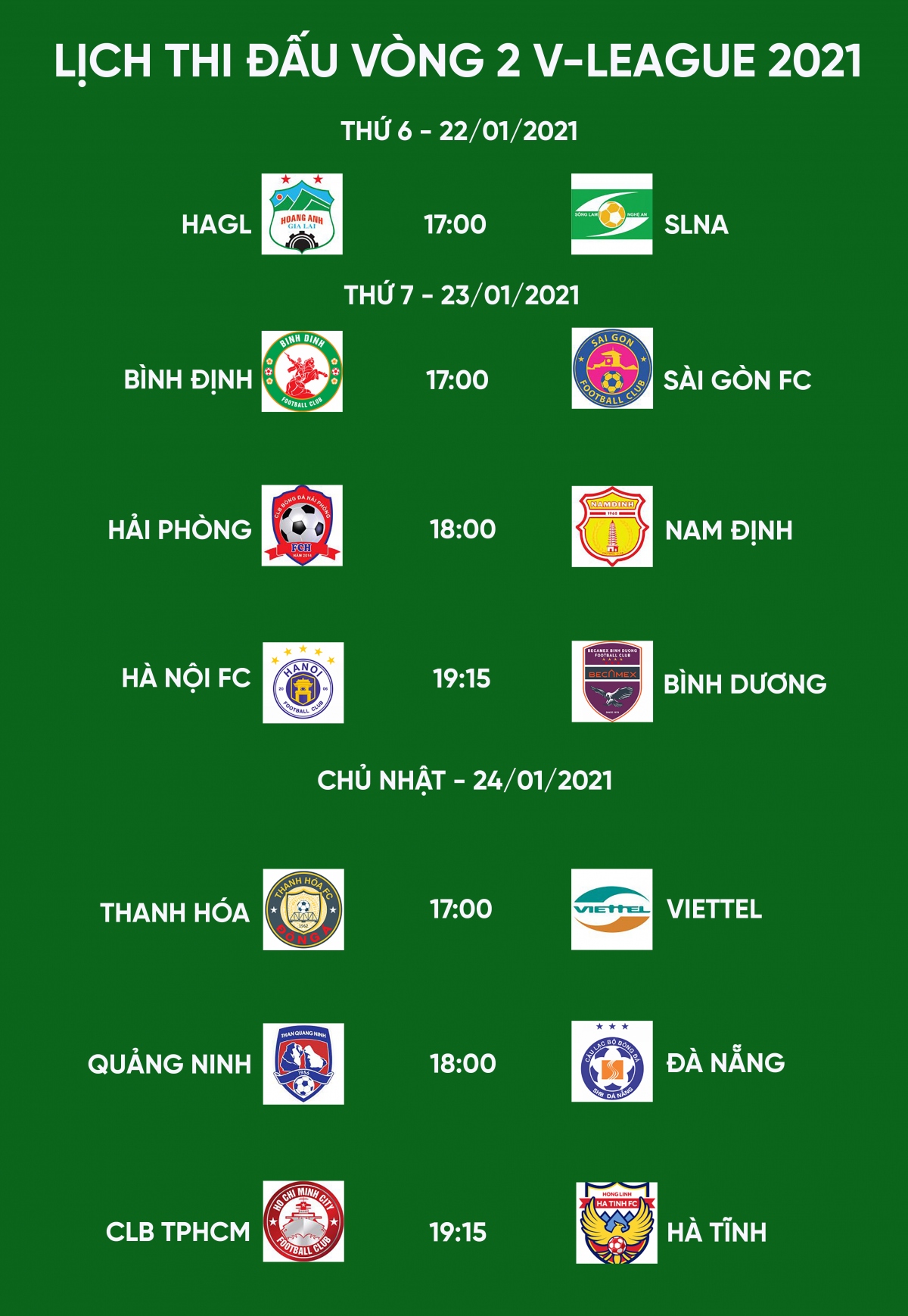 lich thi dau vong 2 v-league 2021 hagl gap kho hinh anh 1