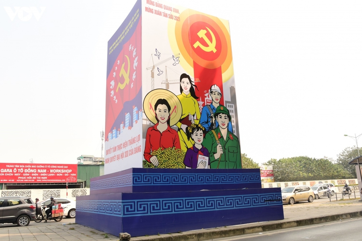 hanoi radiantly decorated to welcome upcoming national party congress picture 3