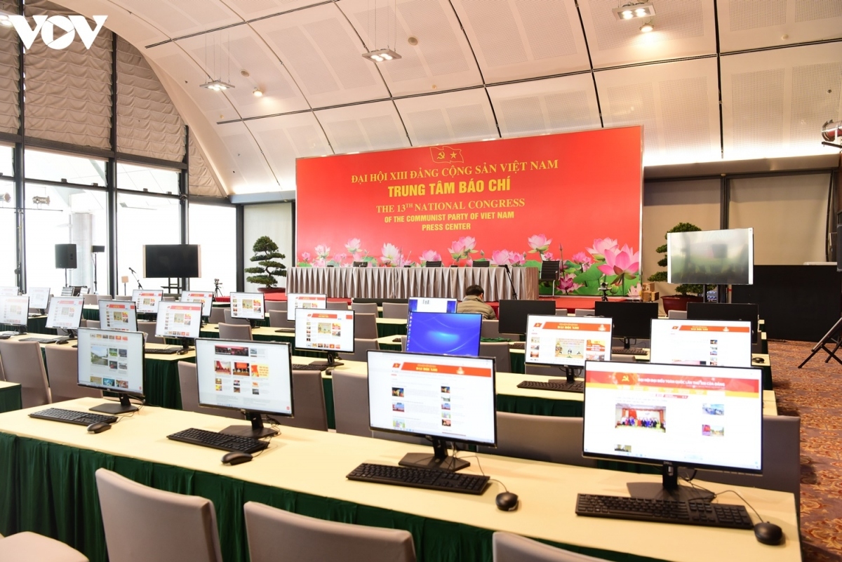 a view of vov s press centre area ahead of 13th national party congress picture 17