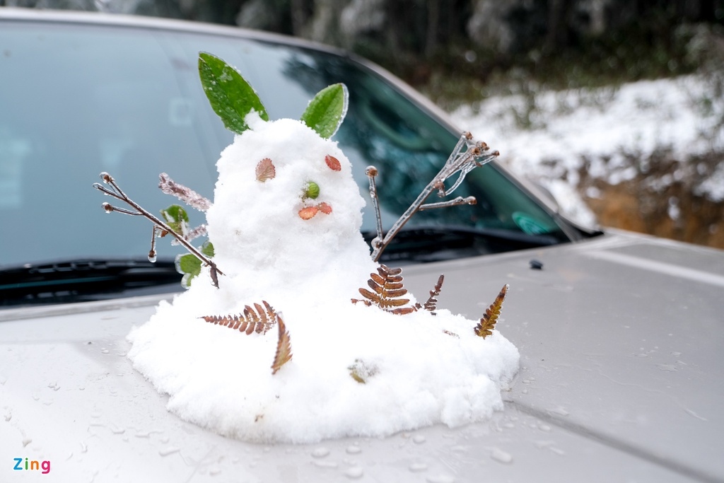 tourists rush to northern commune to snap photos with snow picture 2