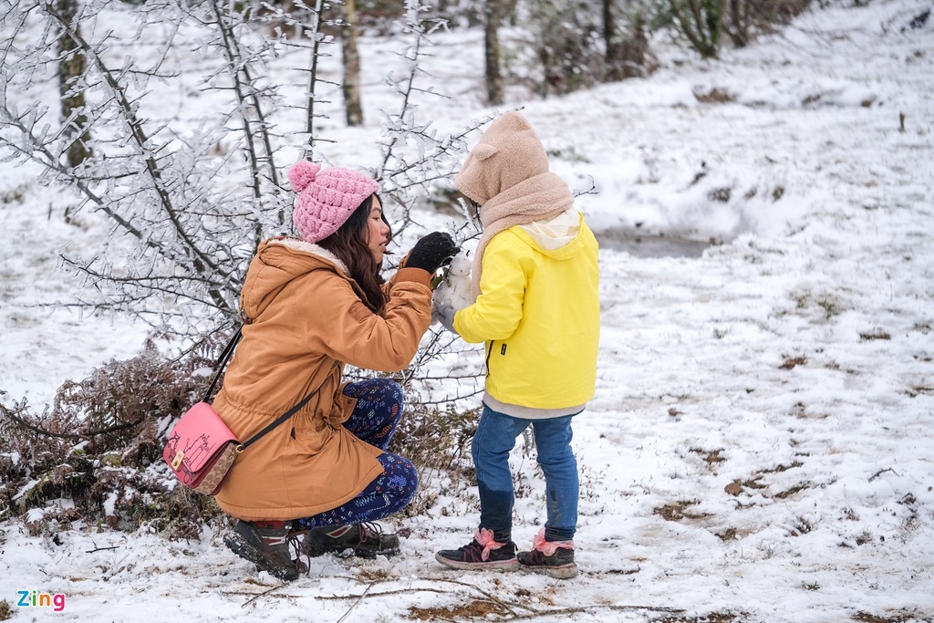 tourists rush to northern commune to snap photos with snow picture 5