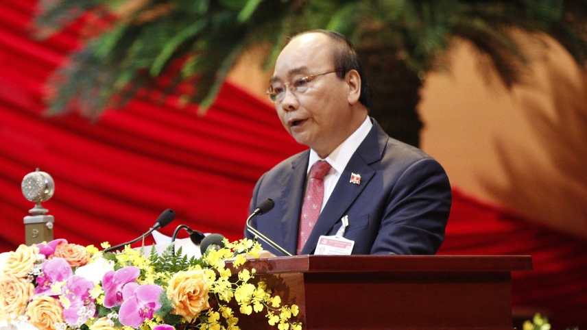 Thủ tướng Nguyễn Xuân Phúc đọc Diễn văn khai mạc Đại hội đại biểu toàn quốc lần thứ XIII của Đảng.