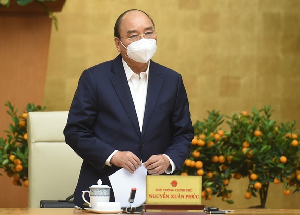 Thủ tướng Nguyễn Xuân Phúc chủ trì cuộc họp Thường trực Chính phủ về phòng chống COVID-19 - Ảnh: VGP