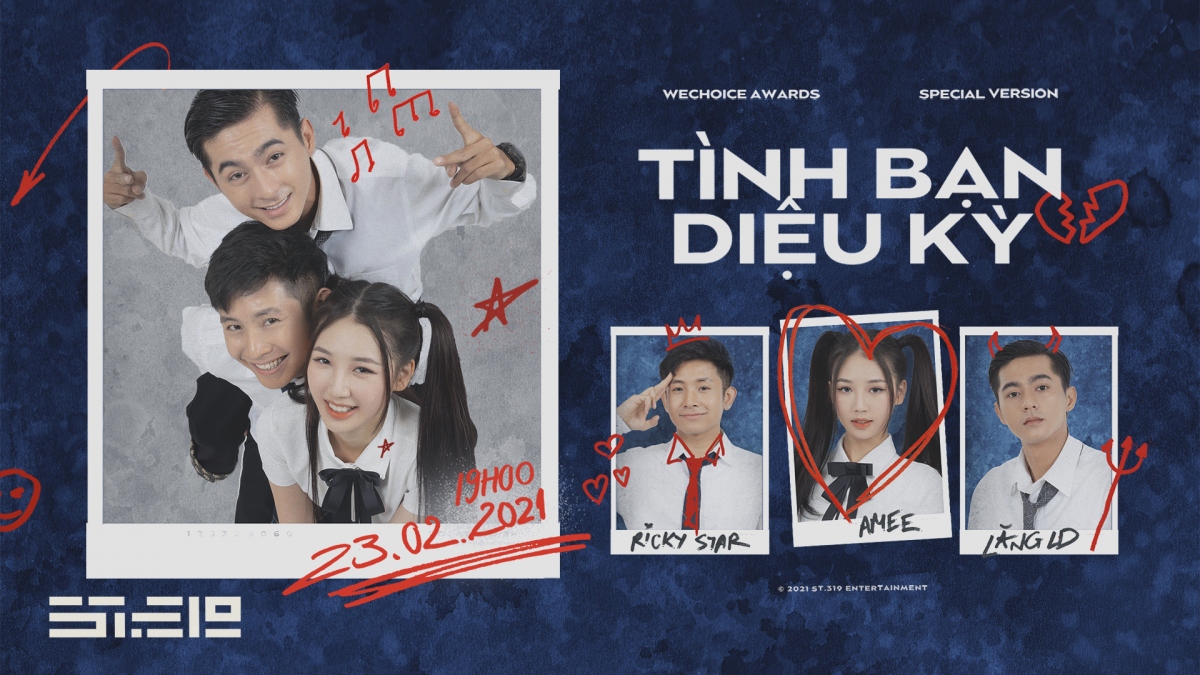 MV "Tình bạn diệu kỳ" của AMEE, Ricky Star, Lăng LD lên sóng với phiên bản đặc biệt