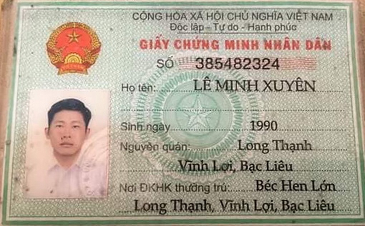 Giấy tờ tùy thân của ông Xuyên- người bỏ trốn khỏi khu cách ly phòng chống dịch Covid-19