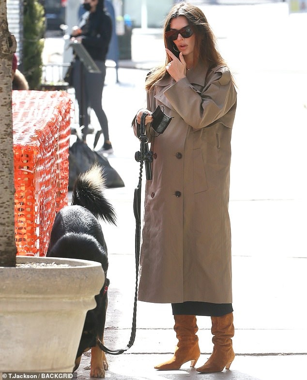 emily ratajkowski giau bung bau dat thu cung ra pho di dao hinh anh 1