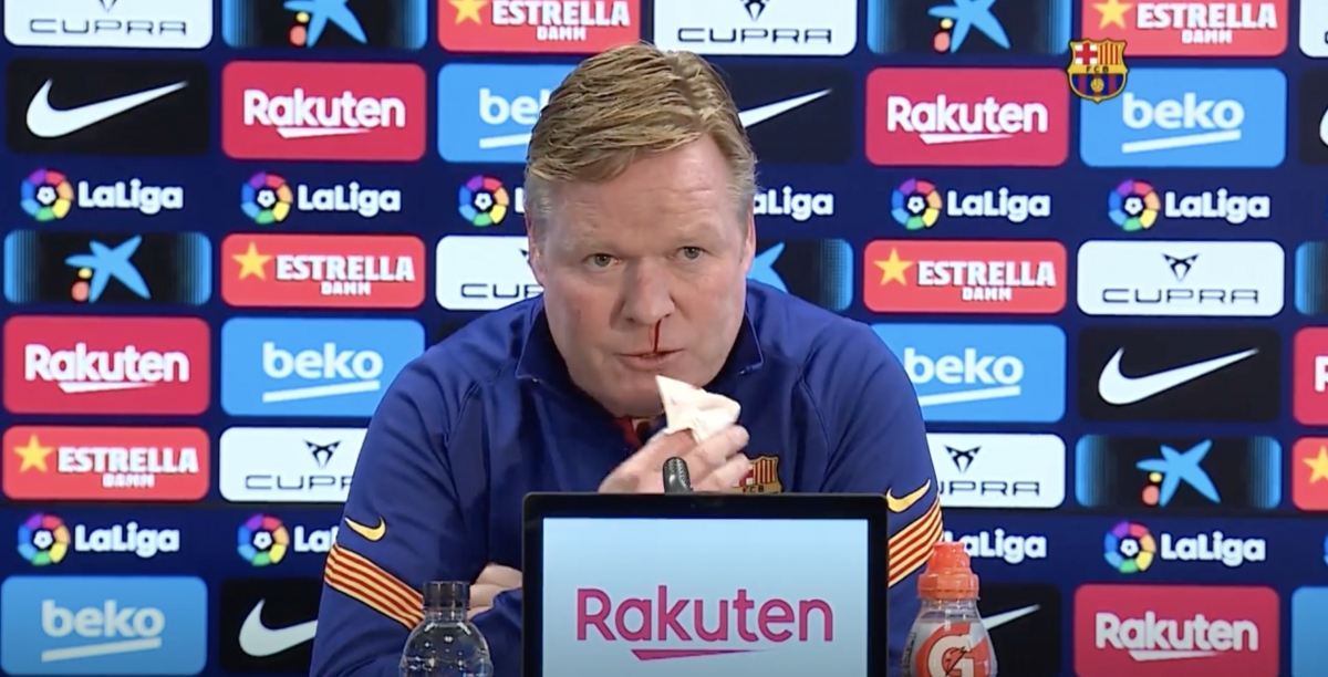 hlv koeman bo do buoi hop bao cua barca vi bi chay mau mui hinh anh 1