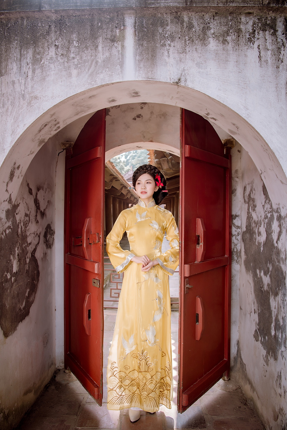 luong thanh khoe ve dep xuan thi trong ao dai cua ngoc han hinh anh 11