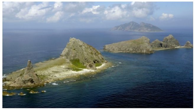Quần đảo Senkaku/Điếu Ngư ở biển Hoa Đông. Ảnh: Kyodo News.