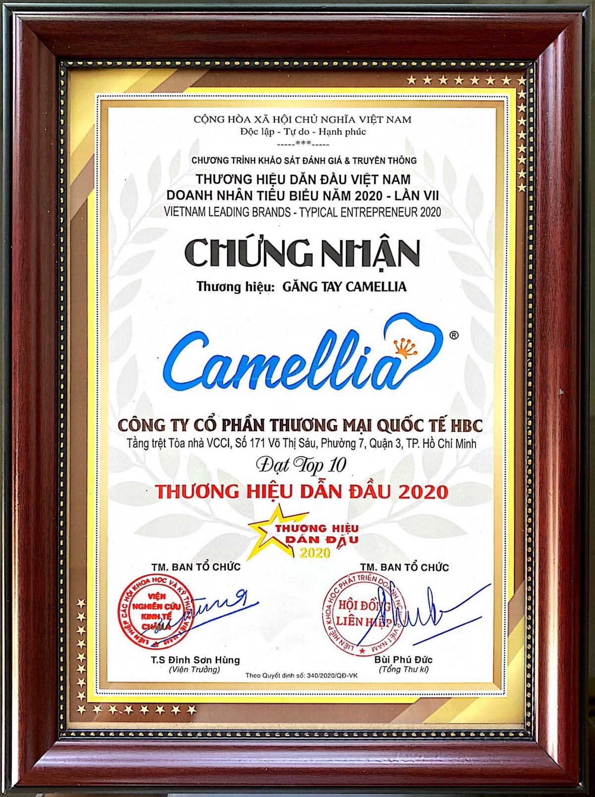 cong ty hbc vinh du dat top 10 thuong hieu dan dau va sao vang doanh nhan Dat viet hinh anh 2