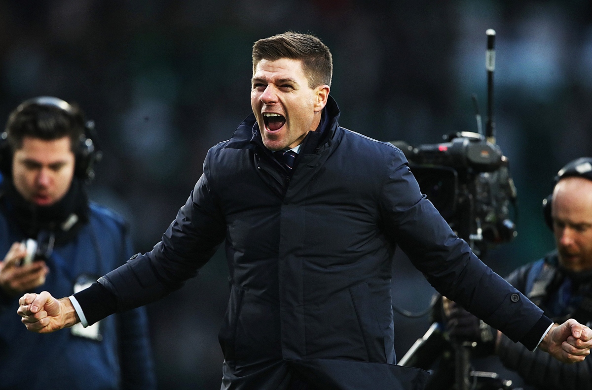 Steven Gerrard đã có danh hiệu đầu tiên trên tư cách HLV khi cùng Rangers đăng quang chức vô địch giải bóng đá Scotland (Ảnh: Getty).