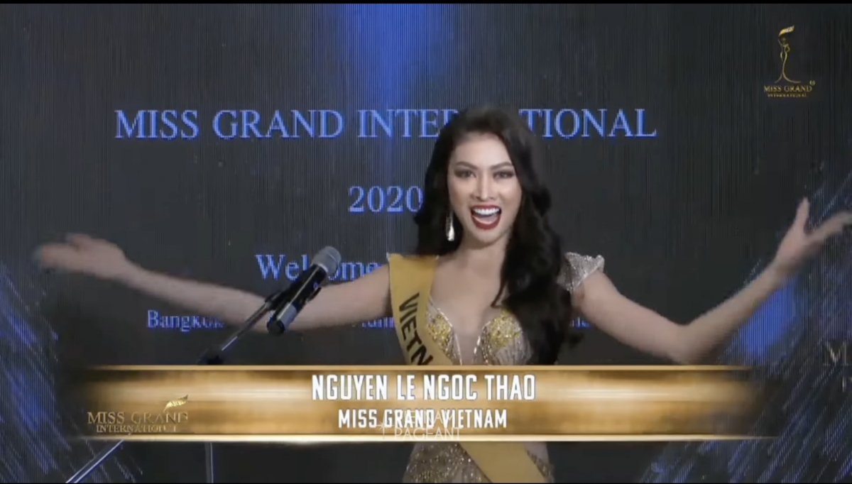 ngọc thảo hô vang hai tiếng việt nam trên sân khấu họp báo miss grand international hình ảnh 7 ngoc thao ho vang hai tieng viet nam tren san khau hop bao miss grand international hinh anh 7