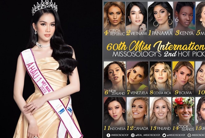 Missosology dự đoán Phương Anh giành ngôi Á hậu 1 tại Miss International 2021