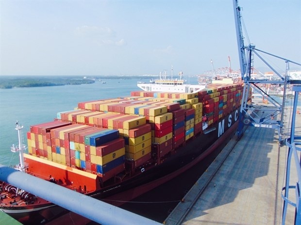 cai mep-thi vai port receives giant container vessel picture 1