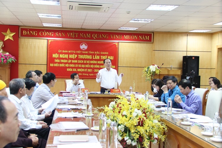 Uỷ ban MTTQ tỉnh Bắc Giang tổ chức Hội nghị hiệp thương lần thứ hai lập danh sách sơ bộ những người ứng cử Đại biểu Quốc hội khóa XV