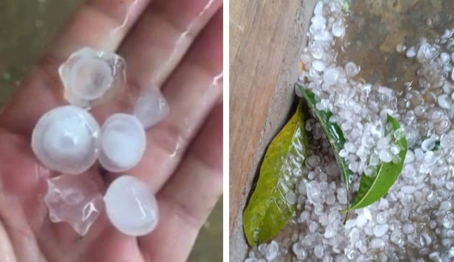 Hailstorm causes damage as cold snap strikes