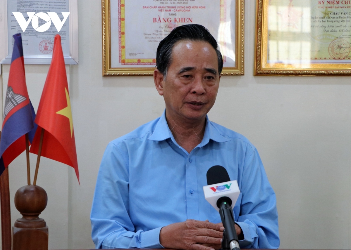 Ông Châu Văn Chi chủ tịch hội Khmer-Việt Nam tại Campuchia.
