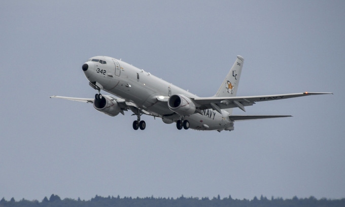 Máy bay trinh sát P-8A của Mỹ. Ảnh: US Navy.