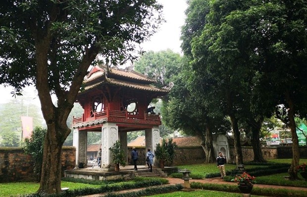 Van Mieu - Quoc Tu Giam (Temple of Literature) is a popular tourist site in Hanoi.