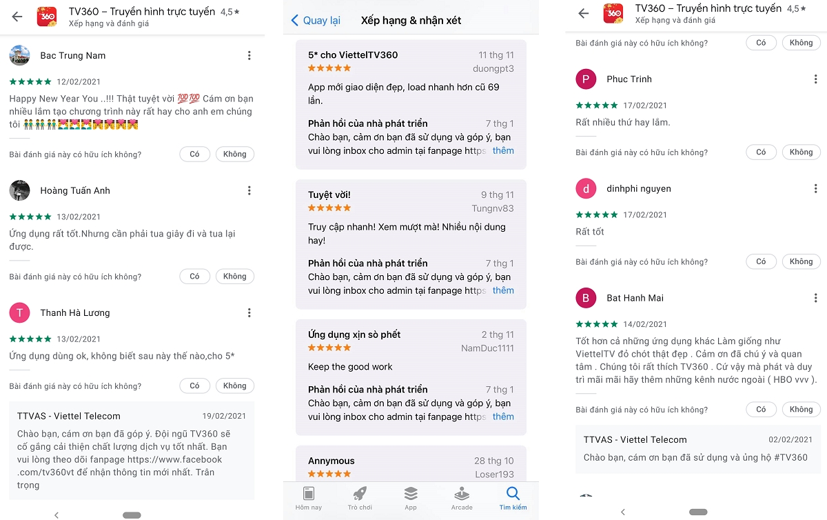 Ứng dụng giải trí TV360 nhận được sự quan tâm đặc biệt từ khách hàng
