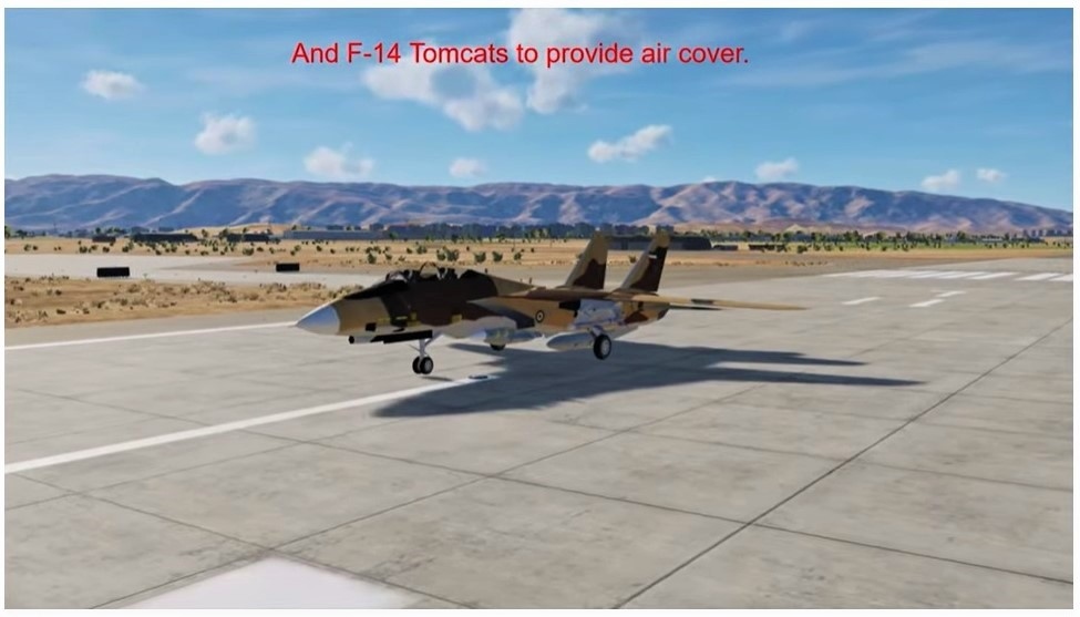 Các máy bay F-14 Tomcats có nhiệm vụ che chắn trên không cho các lực lượng tham gia chiến dịch; Nguồn: internet