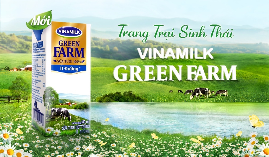 Sữa tươi từ Trang Trại Sinh Thái Vinamilk Green Farm.