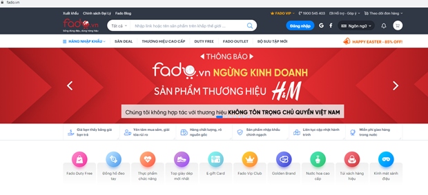 fado.vn stops trading h m products over map with nine-dash line picture 1