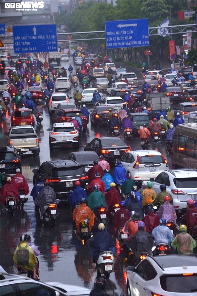 heavy downpours cause severe traffic jams and fallen trees around hanoi picture 4