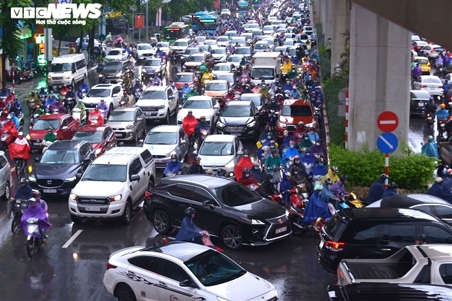 heavy downpours cause severe traffic jams and fallen trees around hanoi picture 6