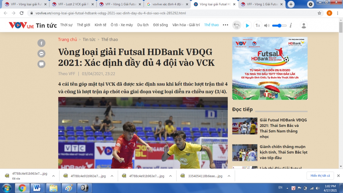 canh bao xuat hien website mao danh tai giai futsal hdbank vDqg 2021 nham muc dich xau hinh anh 1