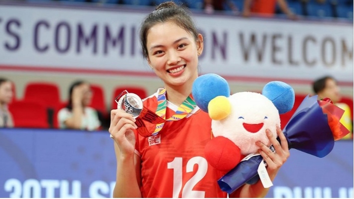 foreign website praise local volleyball player thu hoai picture 1