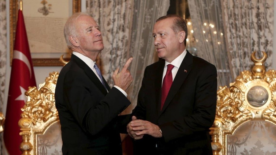 Ông Joe Biden - khi còn là Phó Tổng thống Mỹ gặp Tổng thống Thổ Nhĩ Kỳ Recep Tayyip Erdogan tại Istanbul (Thổ Nhĩ Kỳ) ngày 23/1/2016. Ảnh: Reuters