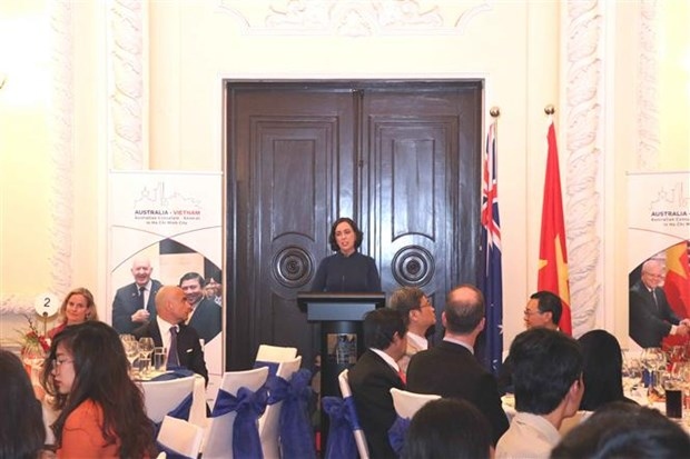 Australian Consul General Julianne Cowley speaks at the ceremony (Photo: VNA)