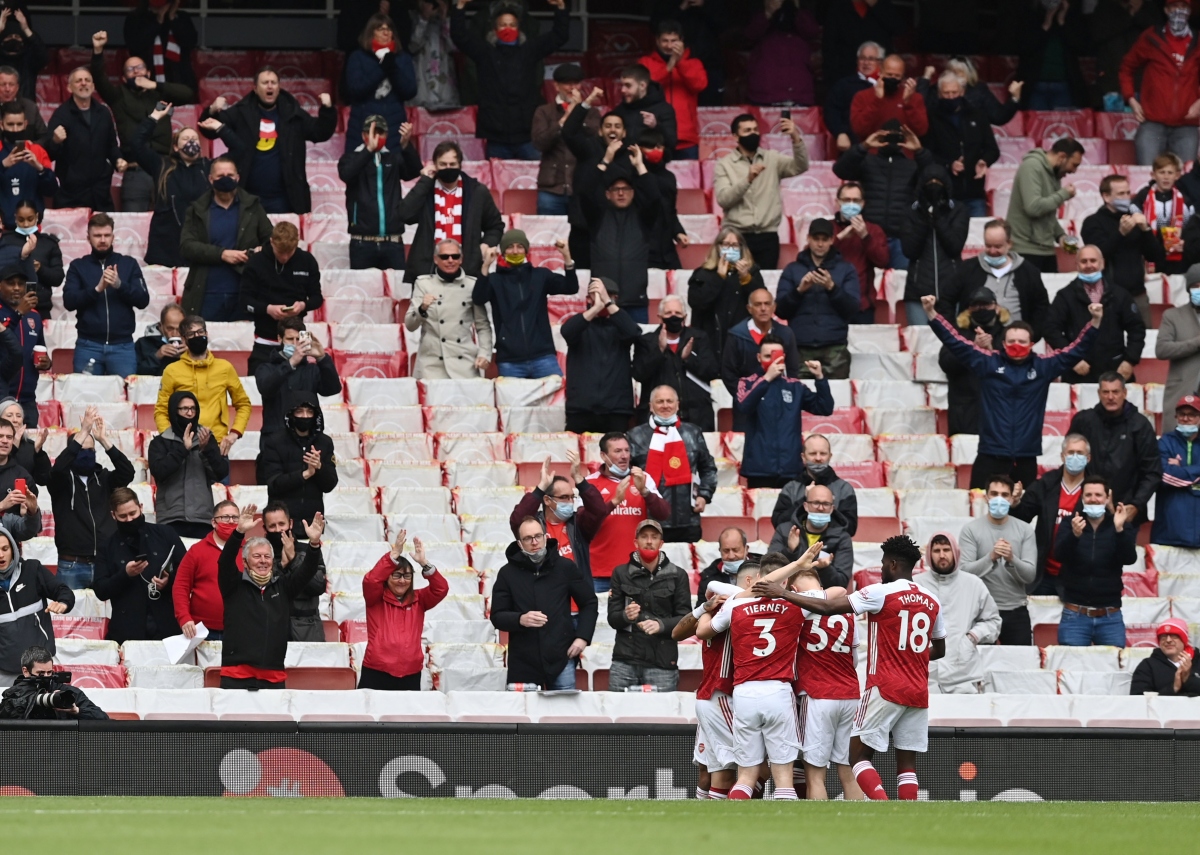 Arsenal khai thông thế bế tắc trước Brighton. (Ảnh: Reuters)