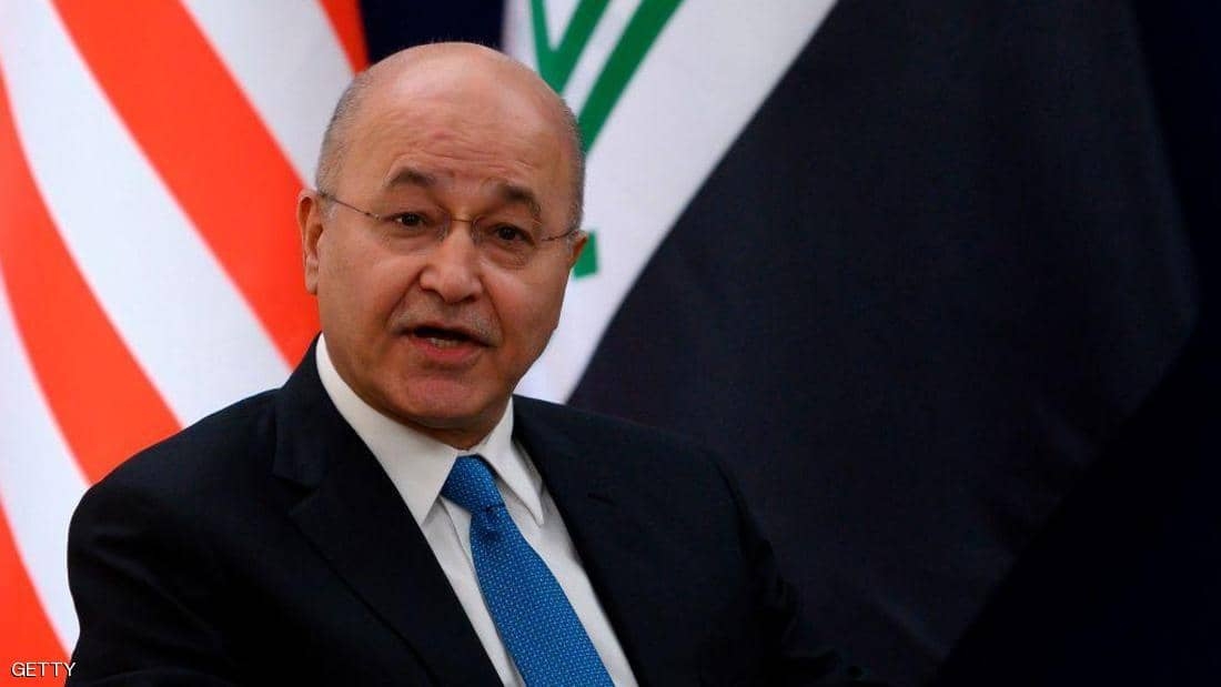 Tổng thống Iraq, Barham Salih - ảnh: skynewsarabia