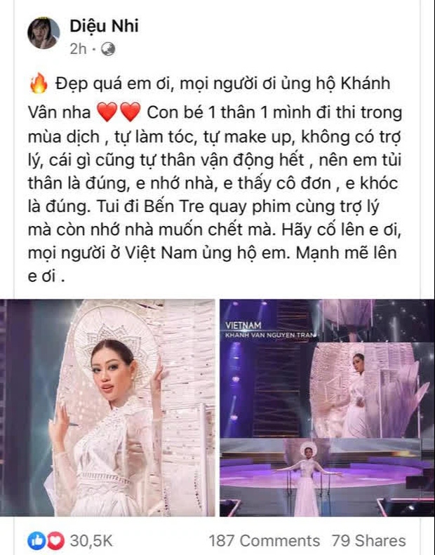 lan ngoc va dan nghe si viet khen ngoi, dong vien khanh van tai miss universe hinh anh 5