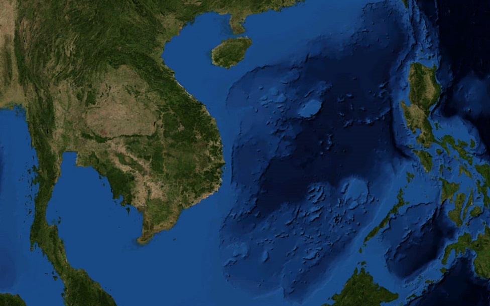 Hình ảnh vệ tinh về Biển Đông. Nguồn: NASA.