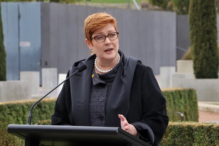 Ngoại trưởng Australia Marise Payne tuyên bố ủng hộ Mỹ điều tra bổ sung làm rõ nguồn gốc đại dịch Covid-19. Ảnh ABC