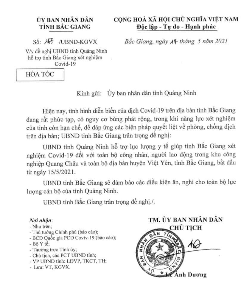 quang ninh cu 200 can bo y te ho tro bac giang truy vet, xet nghiem covid-19 hinh anh 1