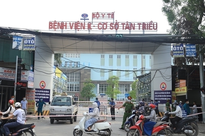 Bệnh viện K cơ sở Tân Triều, nơi đang là ổ dịch lớn của Hà Nội.