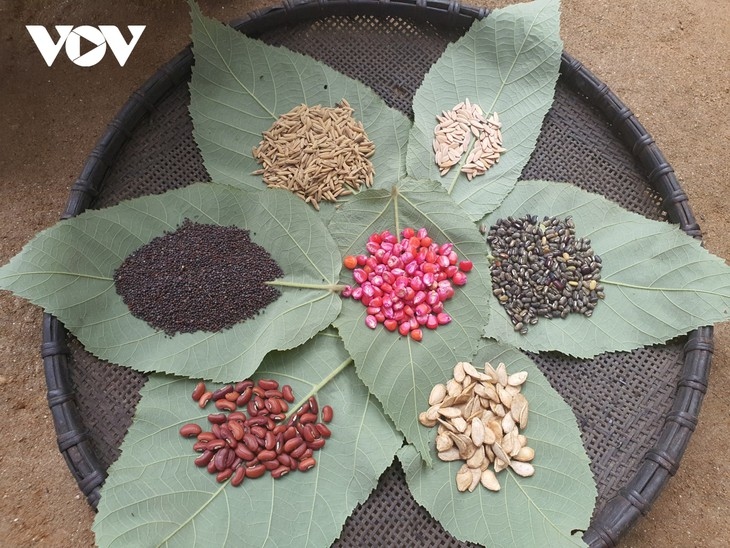 The Red Dao prepare seeds to roast.