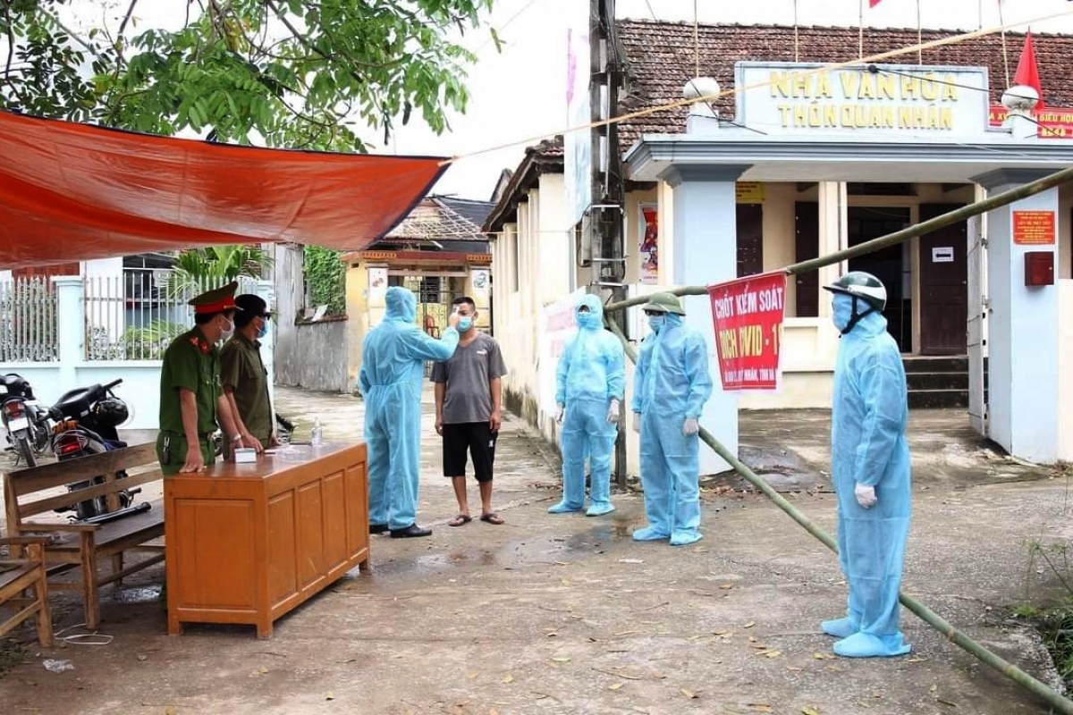 Phong tỏa thôn Quan Nhân, xã Đạo Lý, huyện Lý Nhân, Hà Nam.