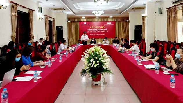 Quang cảnh Lễ công bố Giải thưởng Tác giả trẻ của Hội Nhà văn Việt Nam.