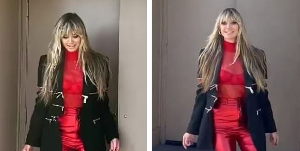 Siêu mẫu Heidi Klum rạng rỡ đến dự talkshow "Jimmy Kimmel Live" ở Hollywood